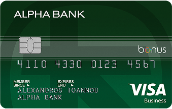 Enter Bonus Business Visa Debit Card | ALPHA BANK