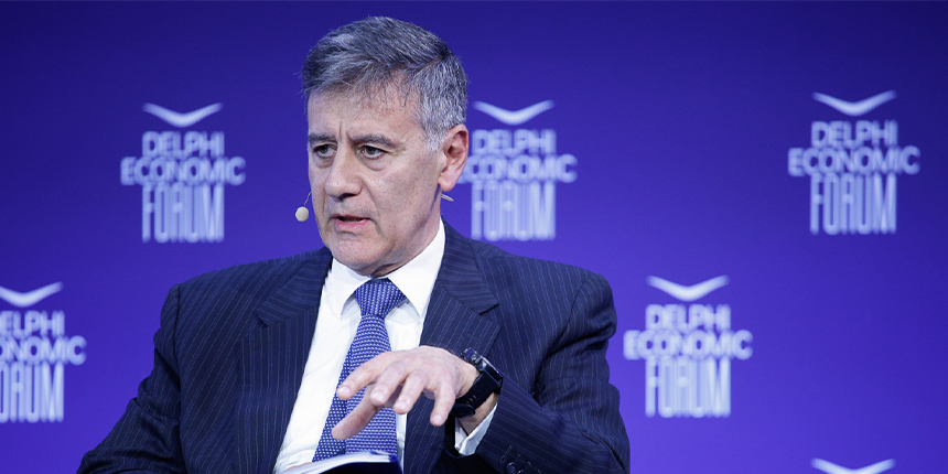The Chief of Wholesale Banking, Ioannis Emiris, in discussion at the Delphi Economic Forum.