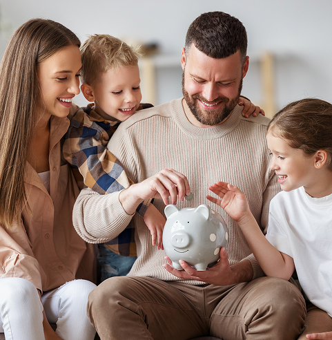 family smiling