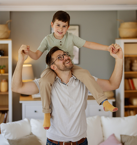 dad with son