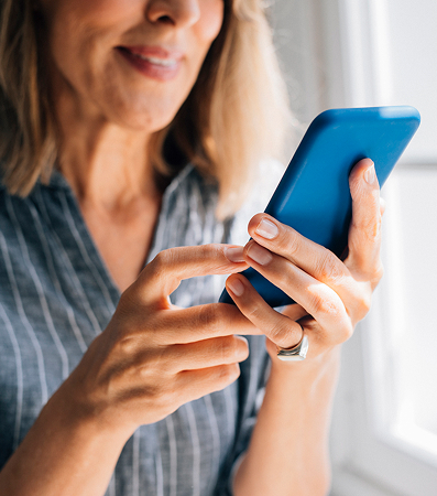 woman with smartphone