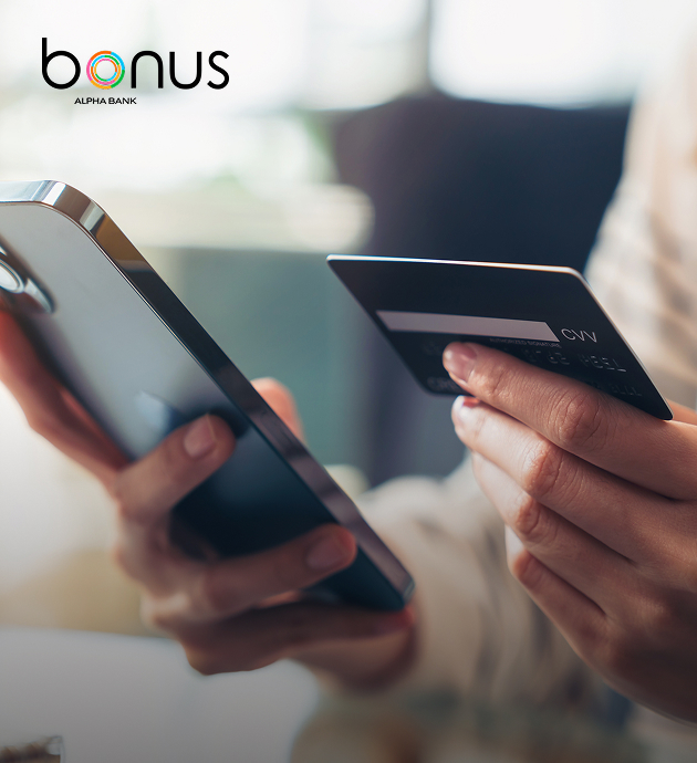 smartphone and credit card