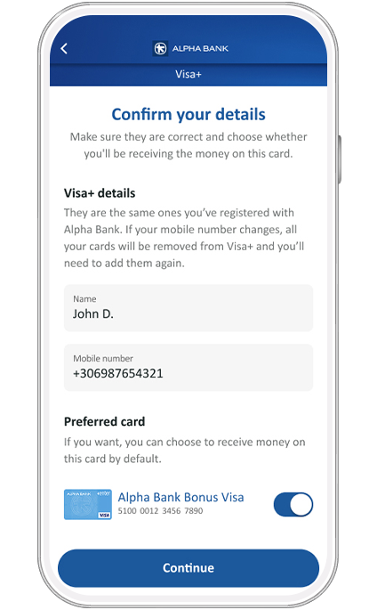 Money on Your Card With Visa+ | ALPHA BANK