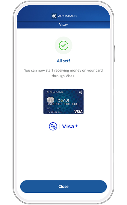 Money on Your Card With Visa+ | ALPHA BANK