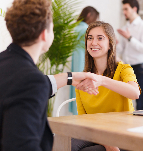 people shaking hands